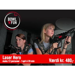 1 spil laserhero fra Bowl´n´Fun Silkeborg